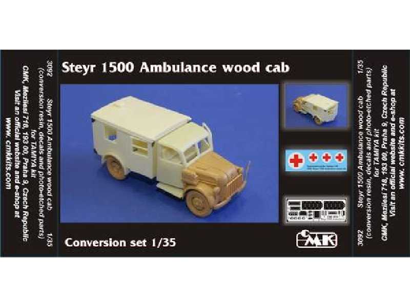 Steyr 1500 Ambulance wood cab - conversion set for Tamiya - zdjęcie 1