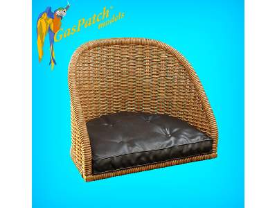 British Wicker Seat Full Back - Short And Tall, No Leather Pad - zdjęcie 4
