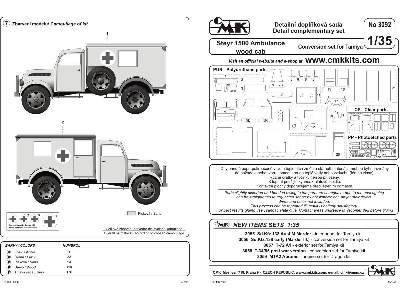 Steyr 1500 Ambulance wood cab - conversion set for Tamiya - zdjęcie 2