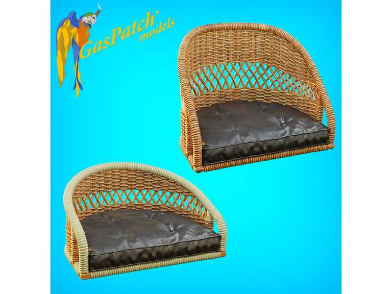 British Wicker Seat Perforated Back - Short And Tall No Leather Pad - zdjęcie 1