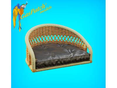 British Wicker Seat Perforated Back - Short And Tall No Leather Pad - zdjęcie 2