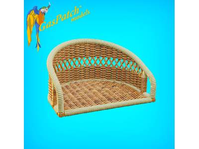 British Wicker Seat Perforated Back - Short And Tall No Leather Pad - zdjęcie 3