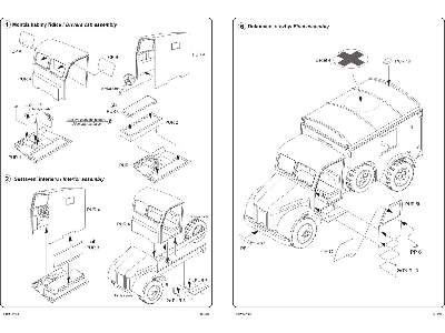 Steyr 1500 Ambulance wood cab - conversion set for Tamiya - zdjęcie 3