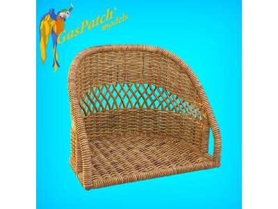 British Wicker Seat Perforated Back - Short And Tall No Leather Pad - zdjęcie 5