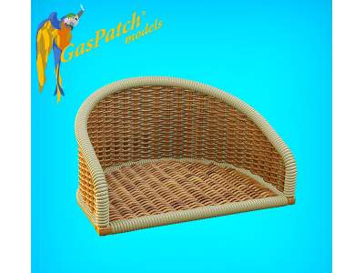 British Wicker Seat Full Back - Short And Tall No Leather Pad - zdjęcie 3