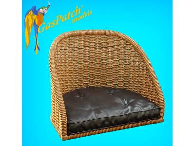 British Wicker Seat Full Back - Short And Tall No Leather Pad - zdjęcie 4