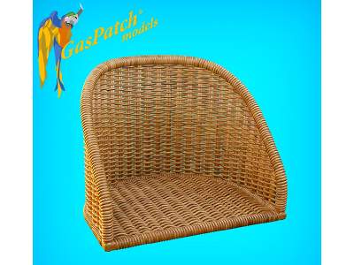 British Wicker Seat Full Back - Short And Tall No Leather Pad - zdjęcie 5