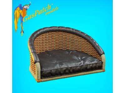 British Wicker Seat Full Back - Short And Tall Big, Leather Pad - zdjęcie 2