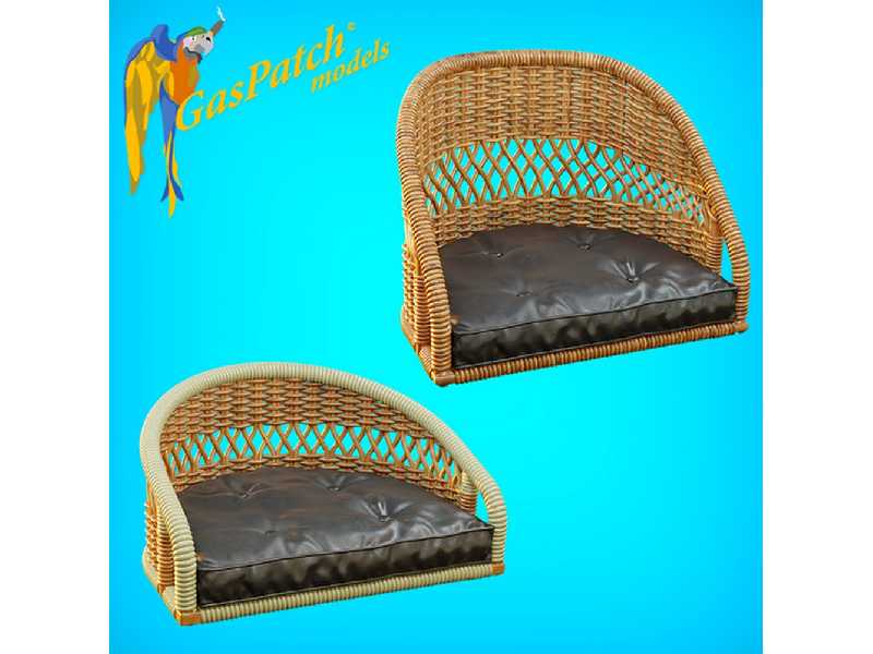 British Wicker Seat Perforated Back - Short And Tall No Leather Pad - zdjęcie 1
