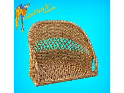 British Wicker Seat Perforated Back - Short And Tall No Leather Pad - zdjęcie 3