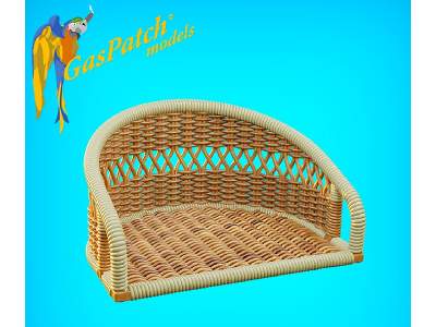 British Wicker Seat Perforated Back - Short And Tall No Leather Pad - zdjęcie 4