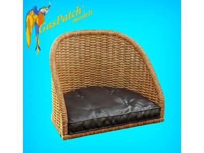 British Wicker Seat Full Back - Short And Tall No Leather Pad - zdjęcie 4