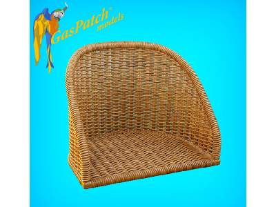 British Wicker Seat Full Back - Short And Tall No Leather Pad - zdjęcie 5