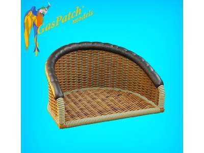 British Wicker Seat Full Back - Short And Tall Big, Leather Pad - zdjęcie 3