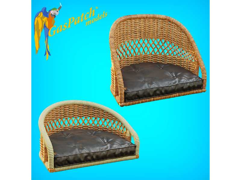 British Wicker Seat Perforated Back - Short And Tall No Leather Pad - zdjęcie 1