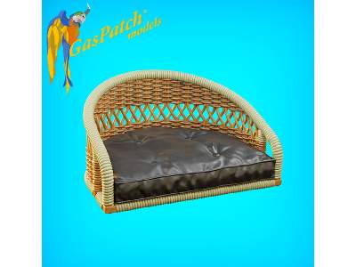 British Wicker Seat Perforated Back - Short And Tall No Leather Pad - zdjęcie 2