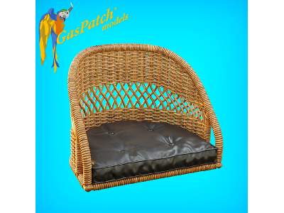 British Wicker Seat Perforated Back - Short And Tall No Leather Pad - zdjęcie 4