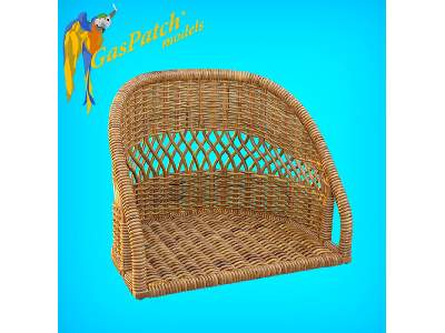 British Wicker Seat Perforated Back - Short And Tall No Leather Pad - zdjęcie 5