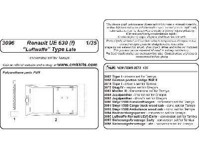 Renault UE 630 (f) Luftwaffe Type Late - conv. set for Tamiya - zdjęcie 2