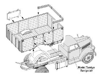 Opel Blitz Tall Body - conversion set for Tamiya - zdjęcie 1