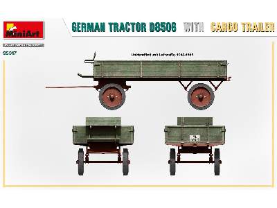 Niemiecki ciągnik rolniczy D8506 z przyczepą towarową - zdjęcie 5