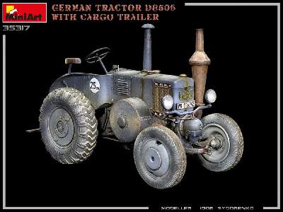 Niemiecki ciągnik rolniczy D8506 z przyczepą towarową - zdjęcie 12