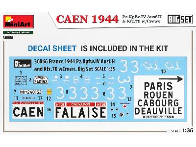 Zestawa Caen 1944 - Pz.kpfw.IV Ausf.h i Mercedes 1500A Kfz.70 z załogami - zdjęcie 2