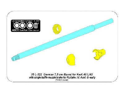 Germ.75mm barrel for KwK40L/43 with single baffle muzzle brake for Pz.Kpfw.VI, Ausf.G -early - zdjęcie 13