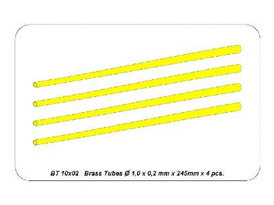 Rurki mosiężne Ø1,00x0,20 mm długości 245 mm x 4 szt. - zdjęcie 7