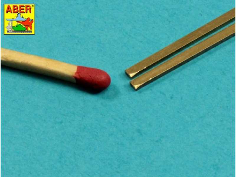 Kwadratowe pręty mosiężne 1,5 mm długość 245mm x 2 szt. - zdjęcie 1 Kwadratowe pręty mosiężne 1,5 mm długość 245mm x 2 szt. - zdjęcie 1