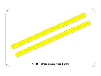 Kwadratowe pręty mosiężne 1,5 mm długość 245mm x 2 szt. - zdjęcie 5