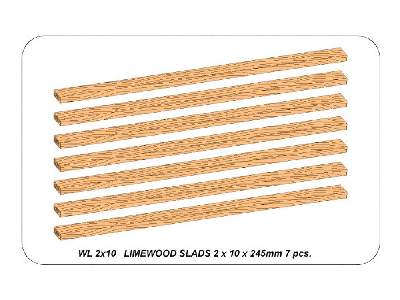 Listwy drewniane z lipy 2 x 10 x 245mm x 7 szt. - zdjęcie 4