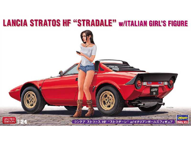 Lancia Stratos Hf Stradale W/Italian Girl's Figure - zdjęcie 1 Lancia Stratos Hf Stradale W/Italian Girl's Figure - zdjęcie 1