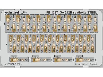 Go 242B seatbelts STEEL 1/48 - ICM - zdjęcie 1