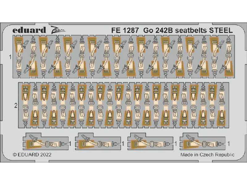 Go 242B seatbelts STEEL 1/48 - ICM - zdjęcie 1 Go 242B seatbelts STEEL 1/48 - ICM - zdjęcie 1