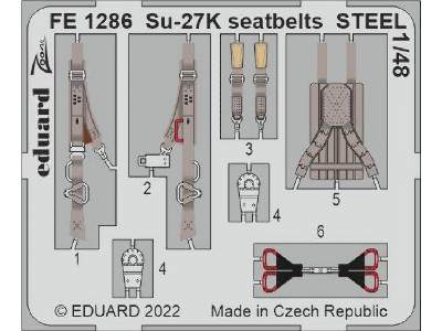 Su-27K seatbelts STEEL 1/48 - MINIBASE - zdjęcie 1