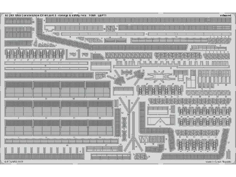 USS Constellation CV-64 part 3 - railings & safety nets 1/350 - zdjęcie 1