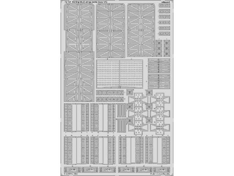 Stirling Mk. III wings bomb bays 1/72 - ITALERI - zdjęcie 1 Stirling Mk. III wings bomb bays 1/72 - ITALERI - zdjęcie 1