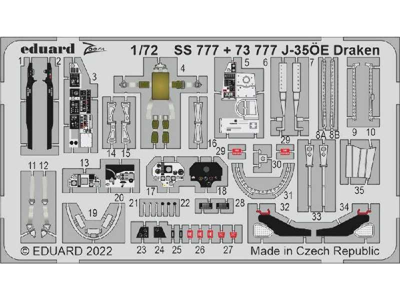 J-35ÖE Draken 1/72 - HOBBY 2000 - zdjęcie 1