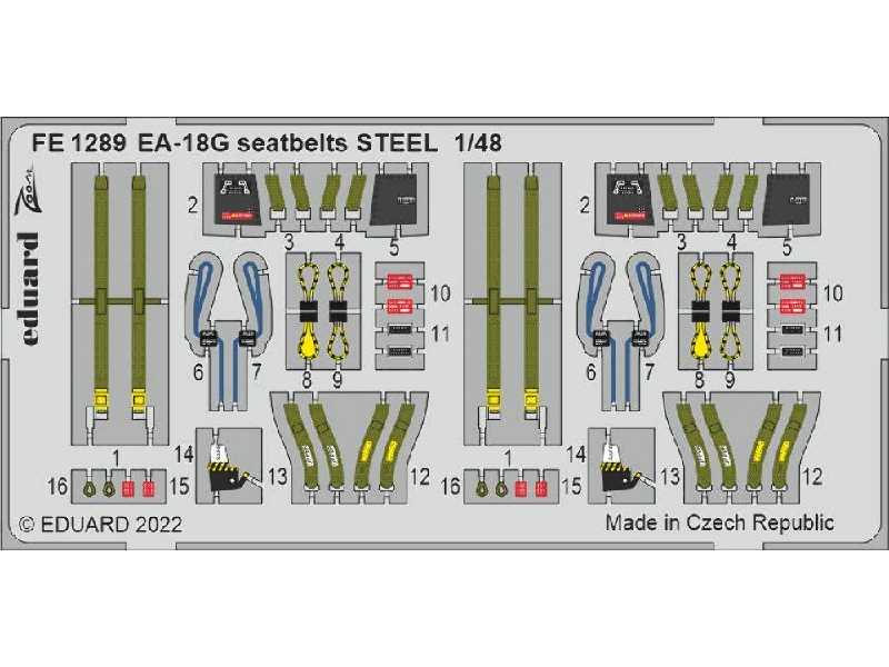 EA-18G seatbelts STEEL 1/48 - MENG - zdjęcie 1 EA-18G seatbelts STEEL 1/48 - MENG - zdjęcie 1