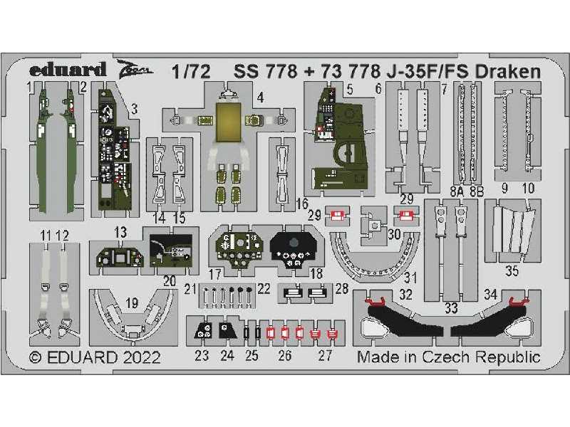 J-35F/ FS Draken 1/72 - HOBBY 2000 - zdjęcie 1