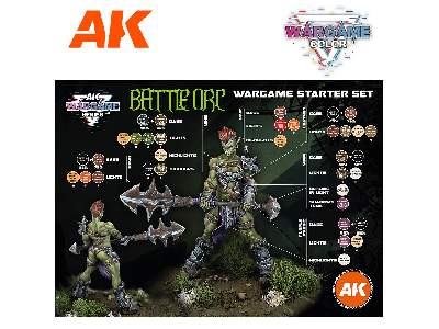 Battle Orc - Wargame Starter Set - 14 Colors & 1 Figure - zdjęcie 3
