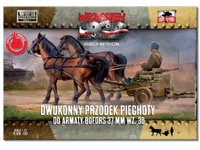 Dwukonny przodek piechoty do armaty Bofors 37mm wz. 36 - zdjęcie 1 Dwukonny przodek piechoty do armaty Bofors 37mm wz. 36 - zdjęcie 1