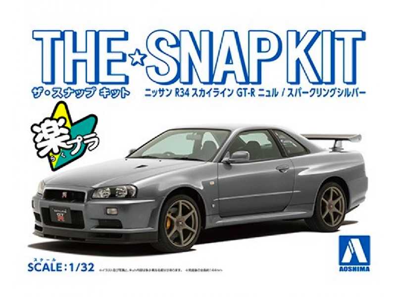 Snap Kit#11-e Nissan R34 Skyline Gt-r Nur Sparkling Silver - zdjęcie 1 Snap Kit#11-e Nissan R34 Skyline Gt-r Nur Sparkling Silver - zdjęcie 1