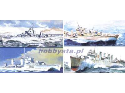 WWII Destroyer Set - 4 modele - zdjęcie 1