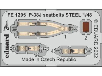 P-38J seatbelts STEEL 1/48 - TAMIYA - zdjęcie 1