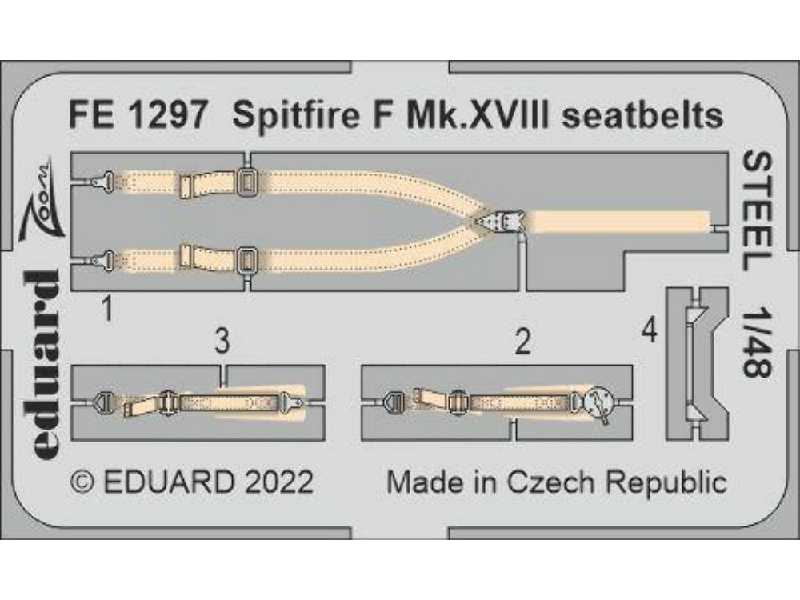 Spitfire F Mk. XVIII seatbelts STEEL 1/48 - AIRFIX - zdjęcie 1