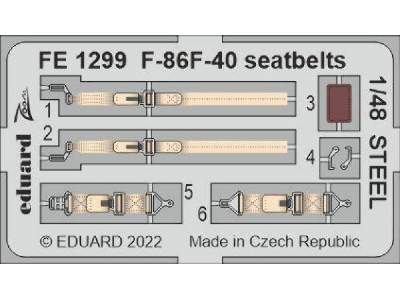 F-86F-40 seatbelts STEEL 1/48 - AIRFIX - zdjęcie 1