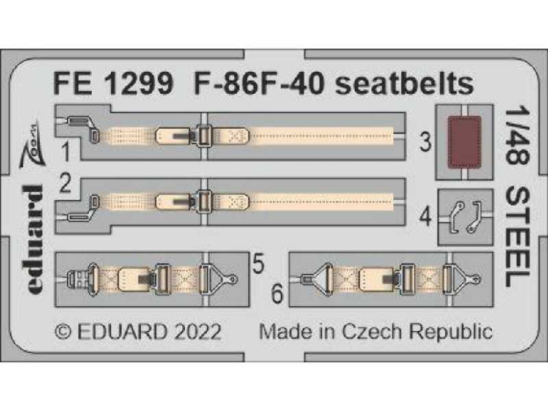 F-86F-40 seatbelts STEEL 1/48 - AIRFIX - zdjęcie 1