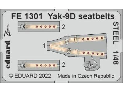 Yak-9D seatbelts STEEL 1/48 - ZVEZDA - zdjęcie 1